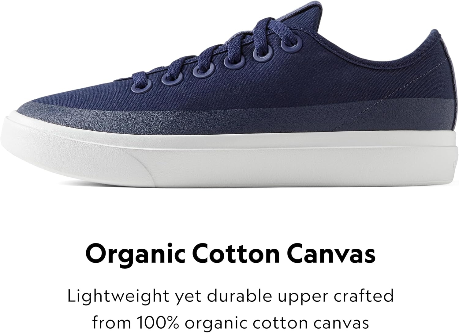 image:imageAllbirds Mens Canvas Piper Everyday Court SneakersDeep Navy Blizzard Sole