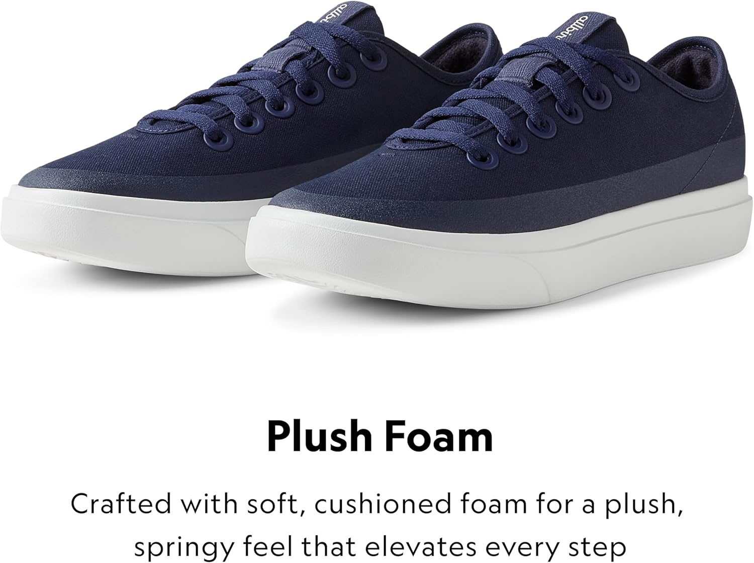 image:imageAllbirds Mens Canvas Piper Everyday Court SneakersDeep Navy Blizzard Sole