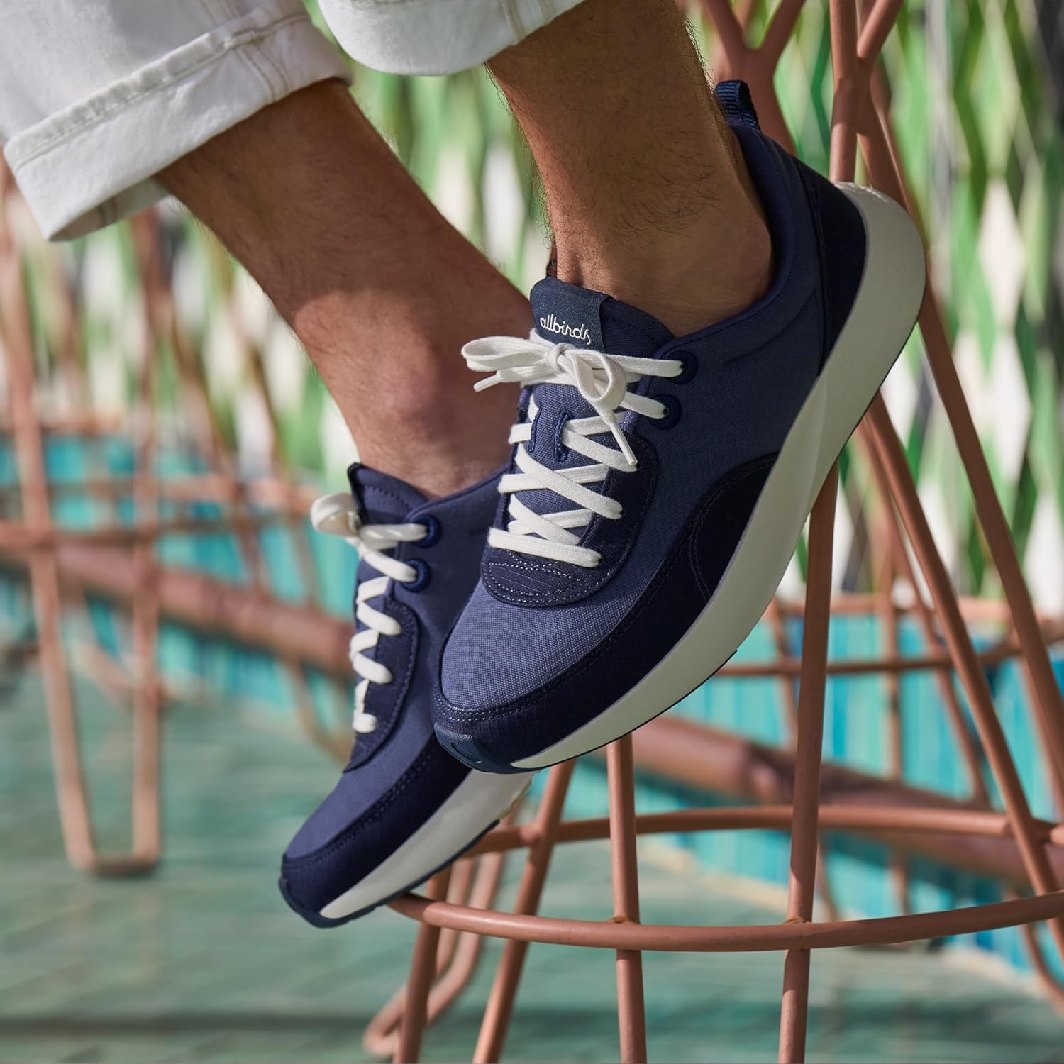image:imageAllbirds Mens Courier Lightweight RetroInspired Everyday SneakerDeep Navy Natural White Sole