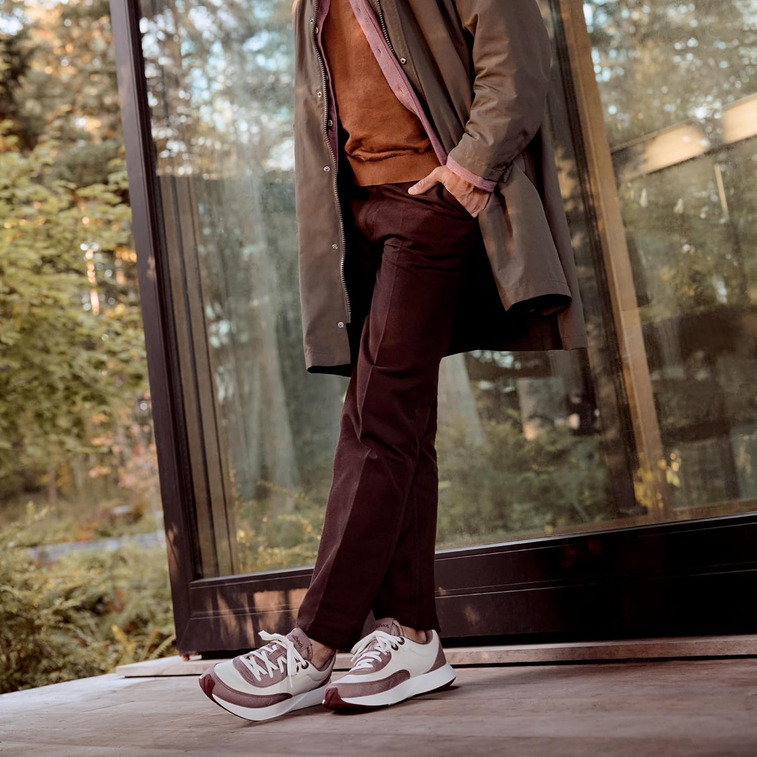image:imageAllbirds Mens Courier Lightweight RetroInspired Everyday SneakerDeep Navy Natural White Sole