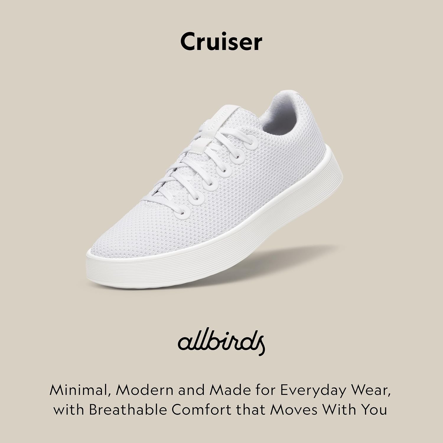image:imageAllbirds Mens Cruiser Lightweight Walking Court Sneaker ShoesBlizzard Blizzard Sole