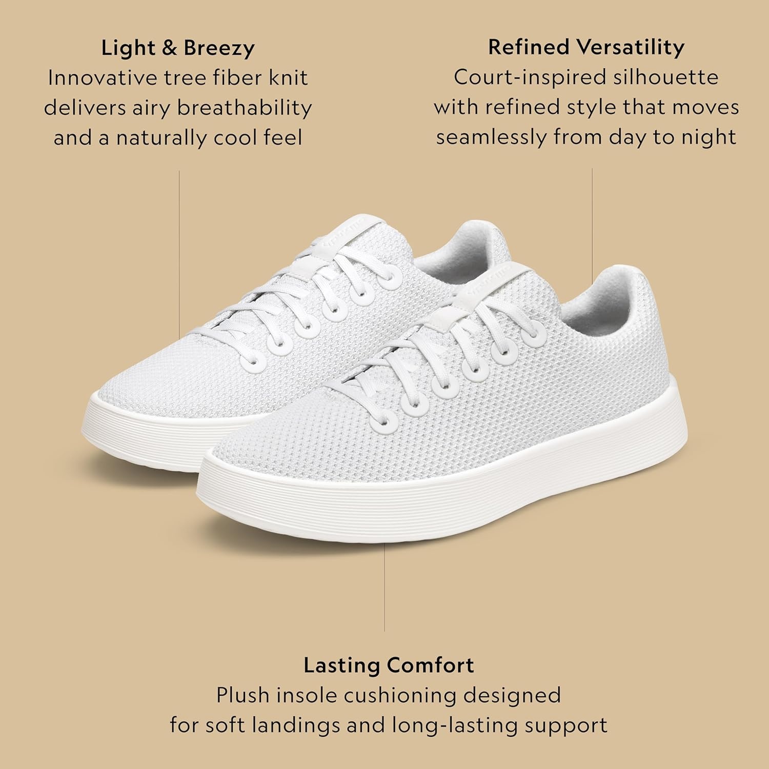 image:imageAllbirds Mens Cruiser Lightweight Walking Court Sneaker ShoesBlizzard Blizzard Sole