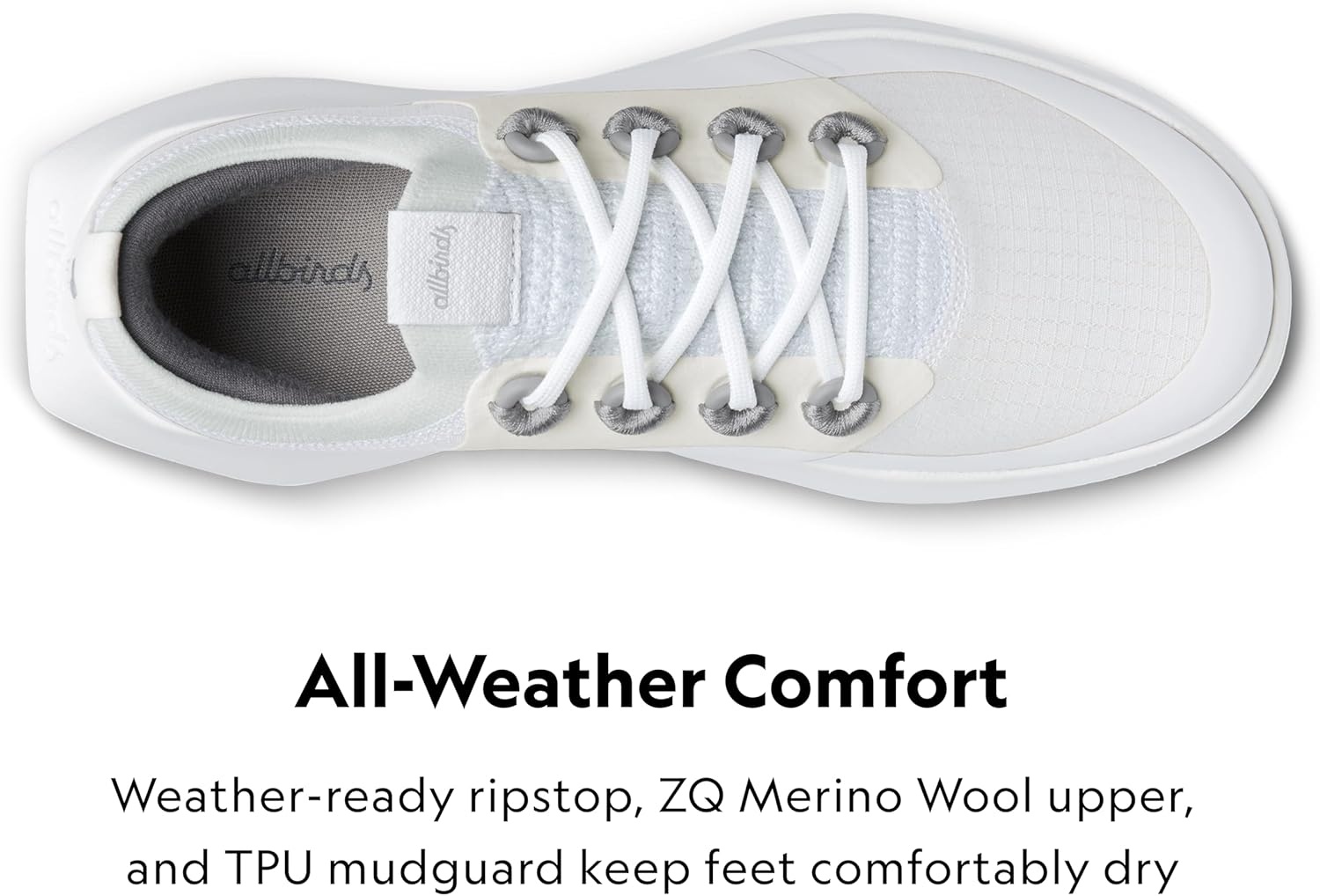 image:imageAllbirds Mens Golf Dasher Lightweight Golf Sneaker ShoesBlizzard Medium Grey Blizzard Sole