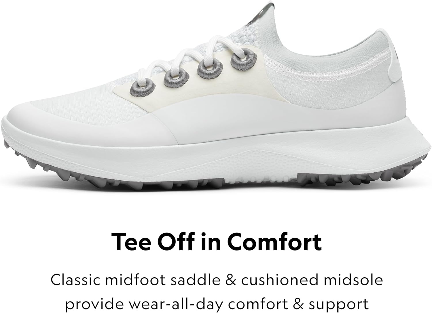 image:imageAllbirds Mens Golf Dasher Lightweight Golf Sneaker ShoesBlizzard Medium Grey Blizzard Sole