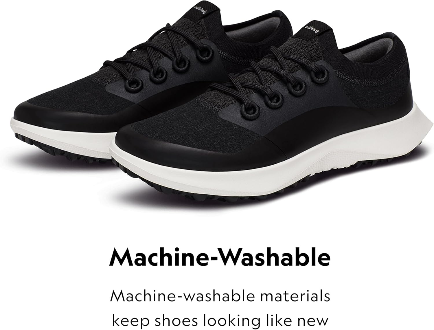 image:imageAllbirds Mens Golf Dasher Lightweight Golf Sneaker ShoesNatural Black Dark Grey Blizzard Sole