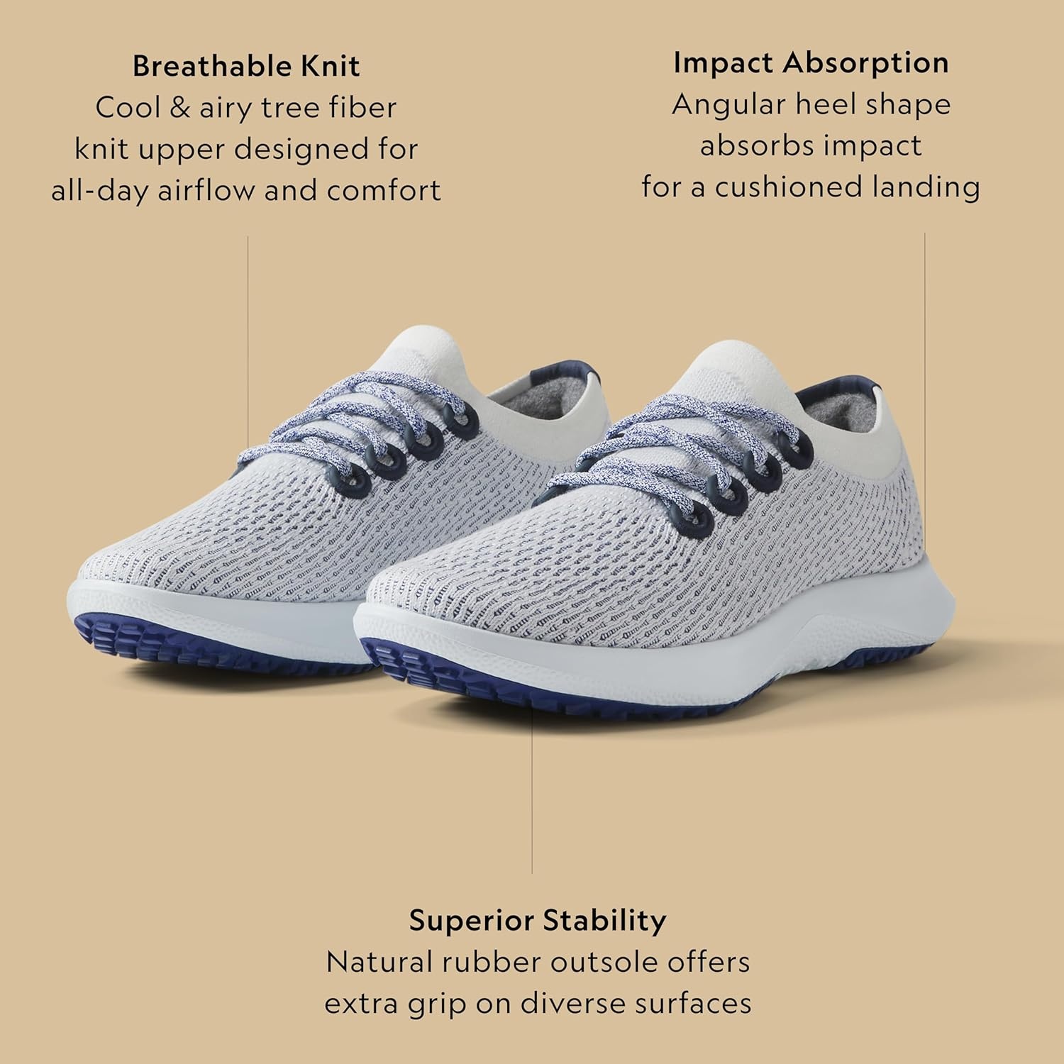 image:imageAllbirds Mens Tree Dasher 2 Active Running amp Walking SneakersBlizzard Hazy Cobalt Clarity Blue Sole