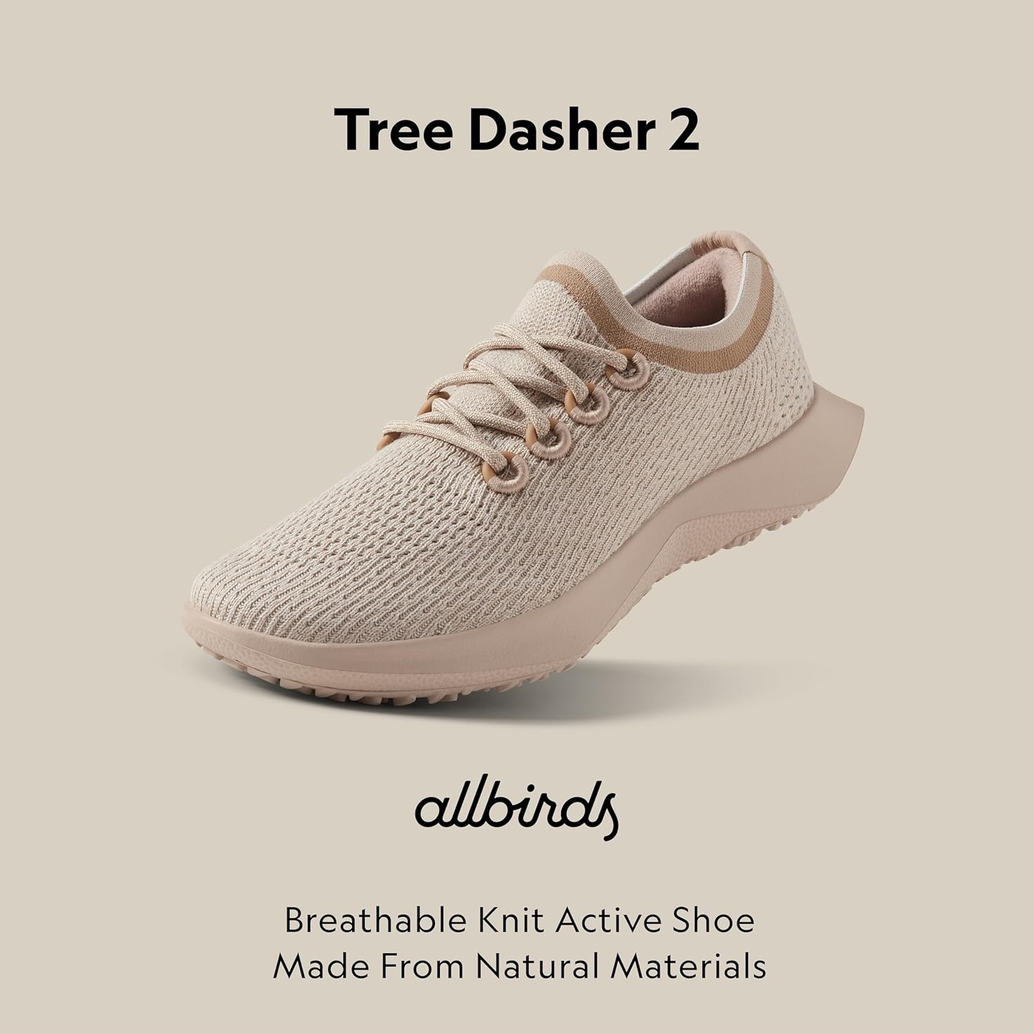 image:imageAllbirds Mens Tree Dasher 2 Active Running amp Walking SneakersRugged Beige Rugged Beige Sole