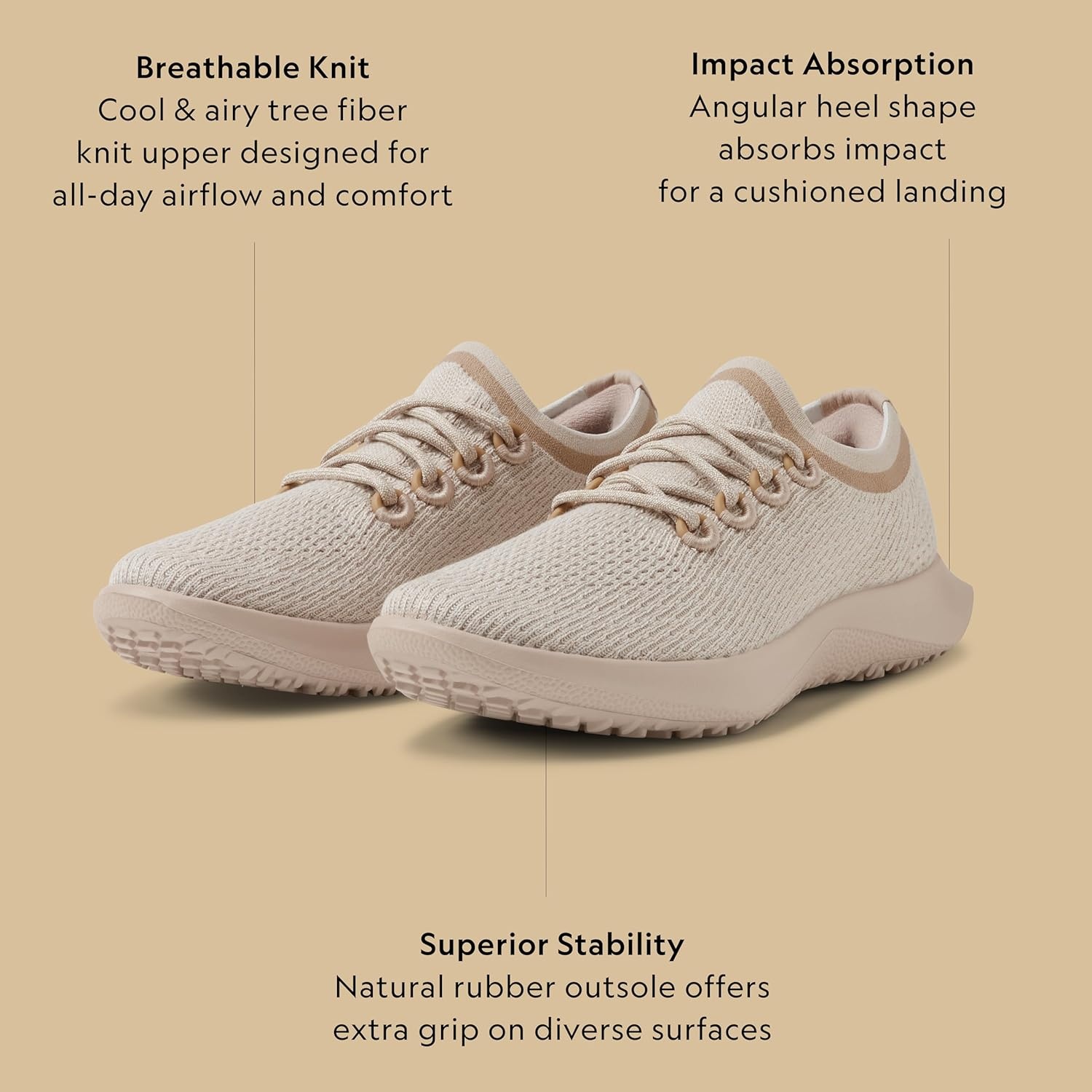 image:imageAllbirds Mens Tree Dasher 2 Active Running amp Walking SneakersRugged Beige Rugged Beige Sole