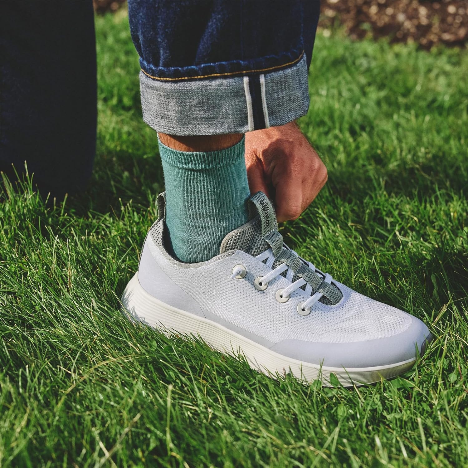 image:imageAllbirds Mens Tree Dasher 2 Utility TrailReady Active SneakerBlizzard Deep Navy Natural White Sole