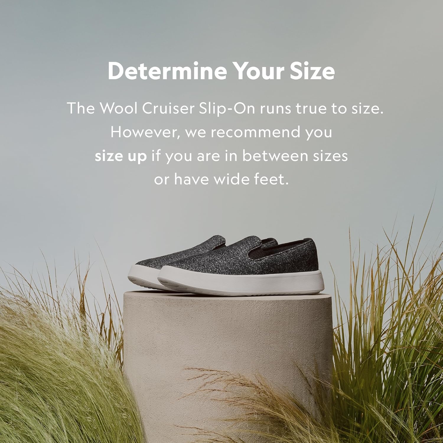 image:imageAllbirds Mens Wool Cruiser SlipOn Comfortable Everyday Sneaker Easy OnOff Walking ShoesDark Grey Light Grey Sole
