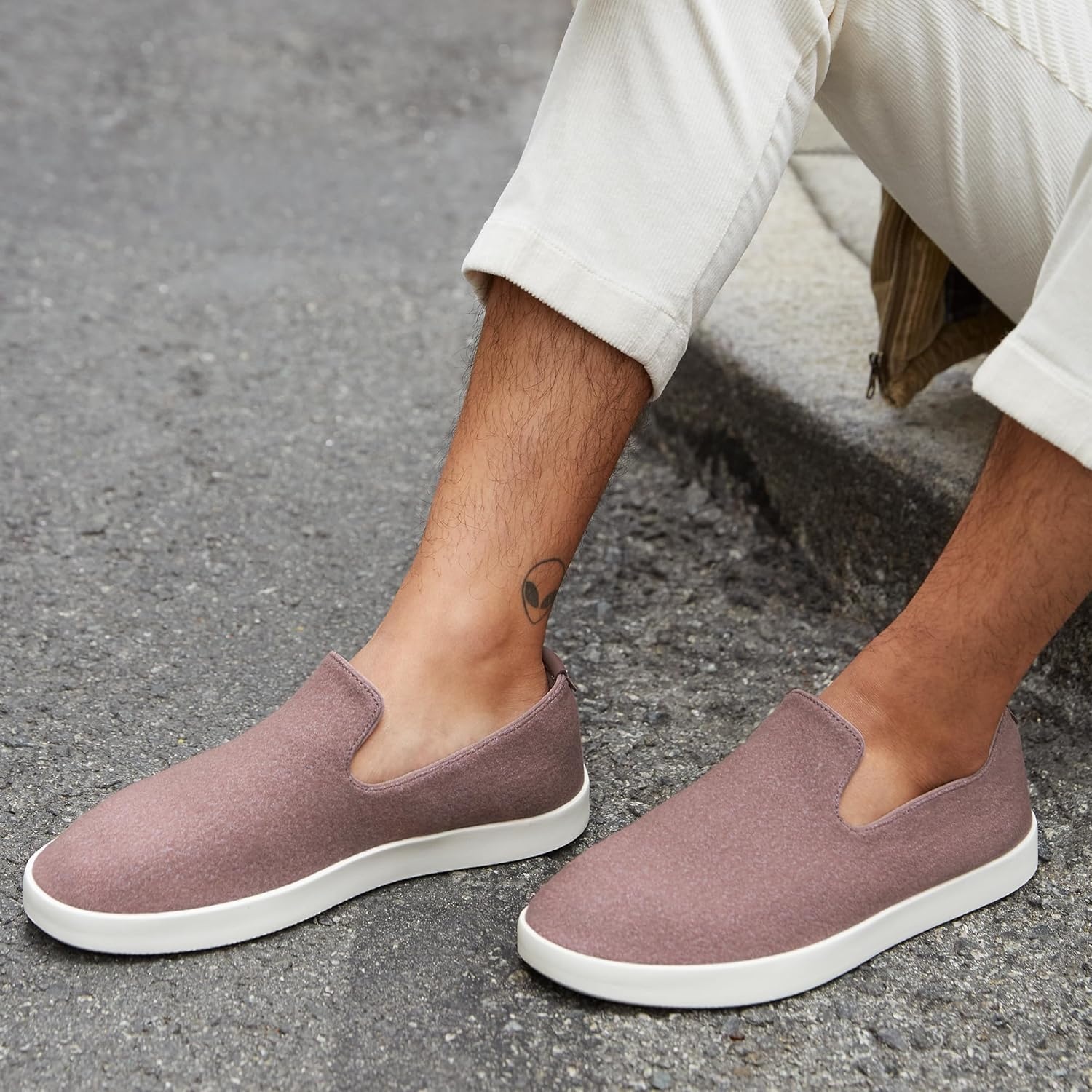 image:imageAllbirds Mens Wool Lounger Everyday SlipOn SneakersNatural Grey Natural Grey Sole