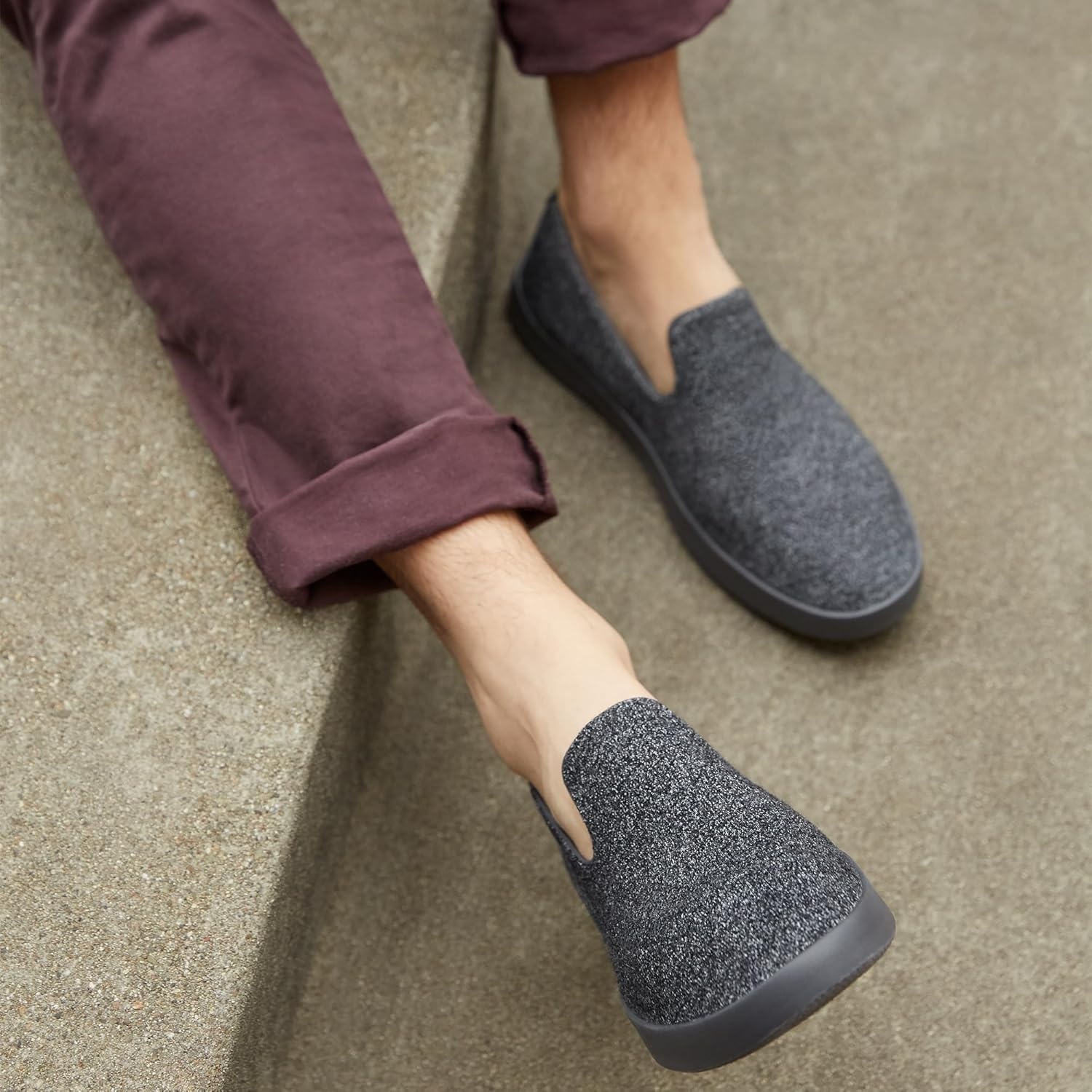 image:imageAllbirds Mens Wool Lounger Everyday SlipOn SneakersRugged Beige Natural White Sole