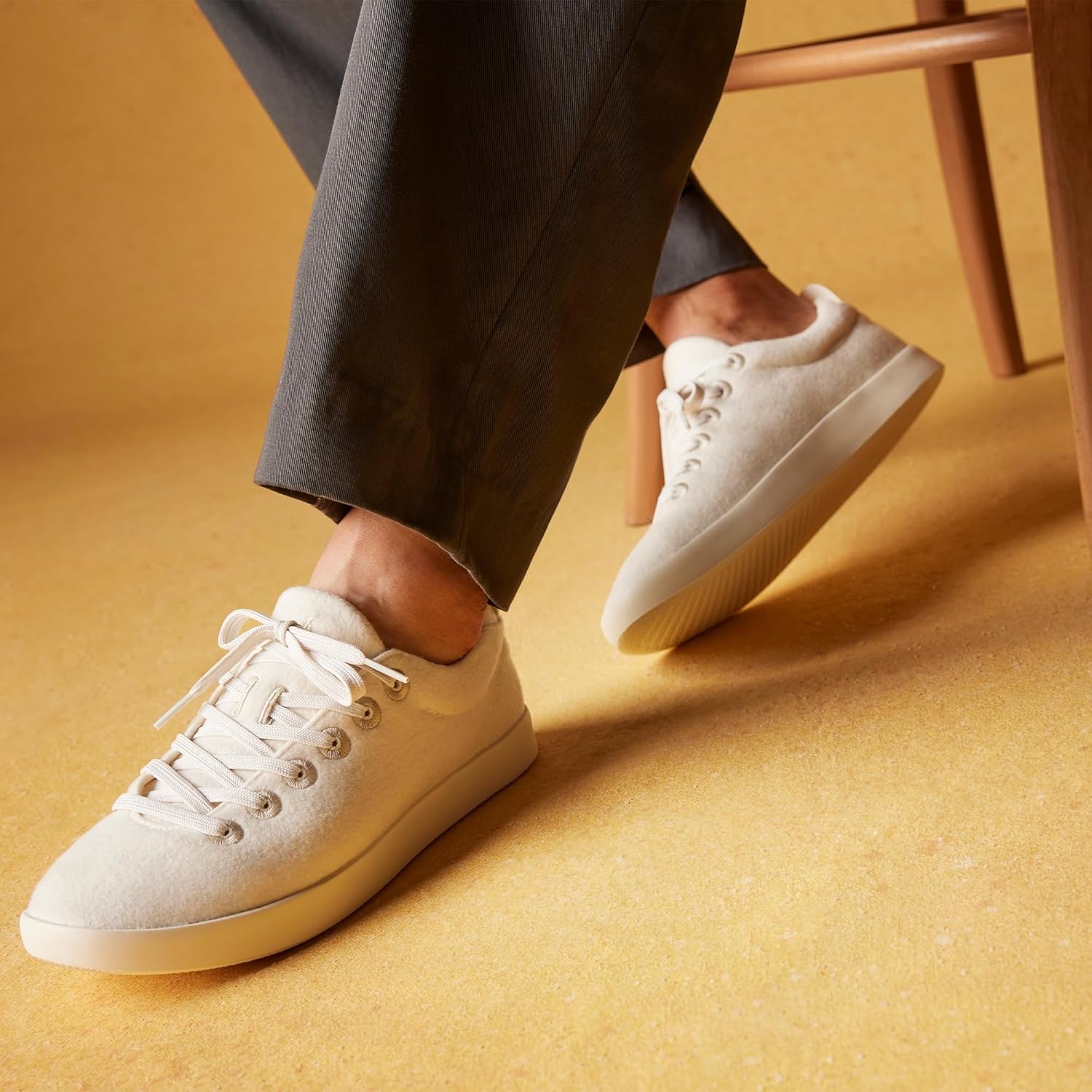 image:imageAllbirds Mens Wool Piper Casual SneakersNatural White White Sole