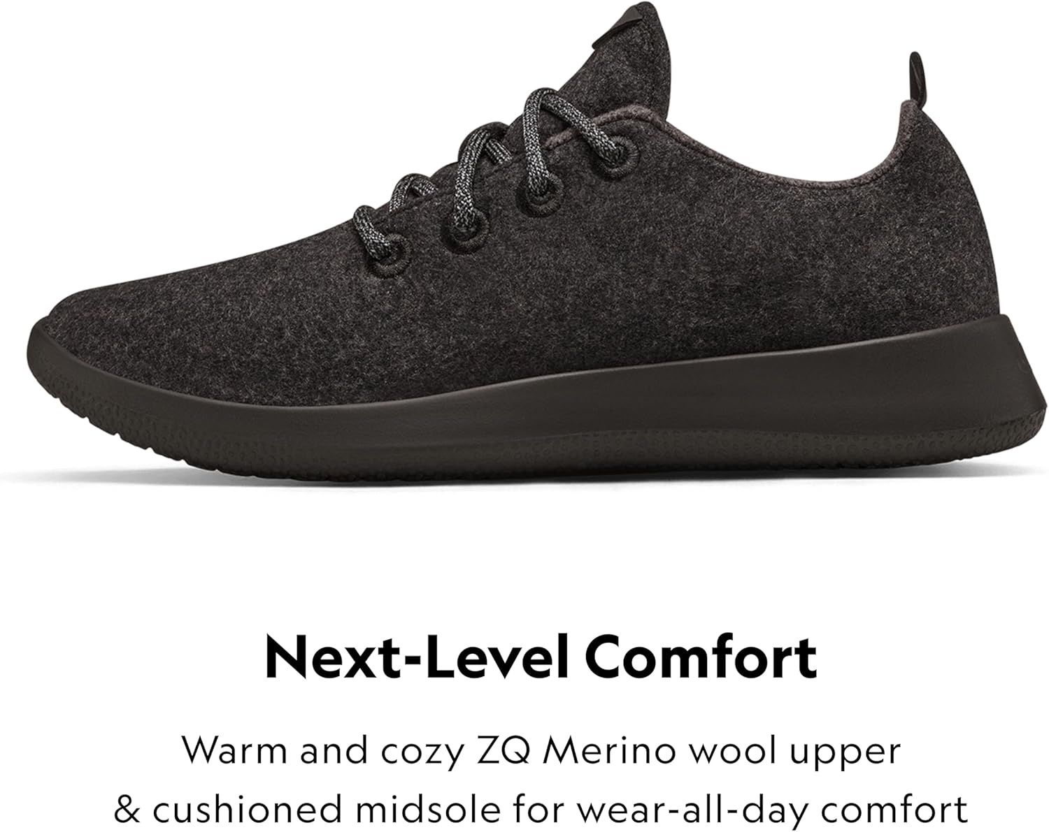 image:imageAllbirds Mens Wool Runner Everyday Sneakers Machine Washable Shoe Made with Natural MaterialsNatural Black Black Sole