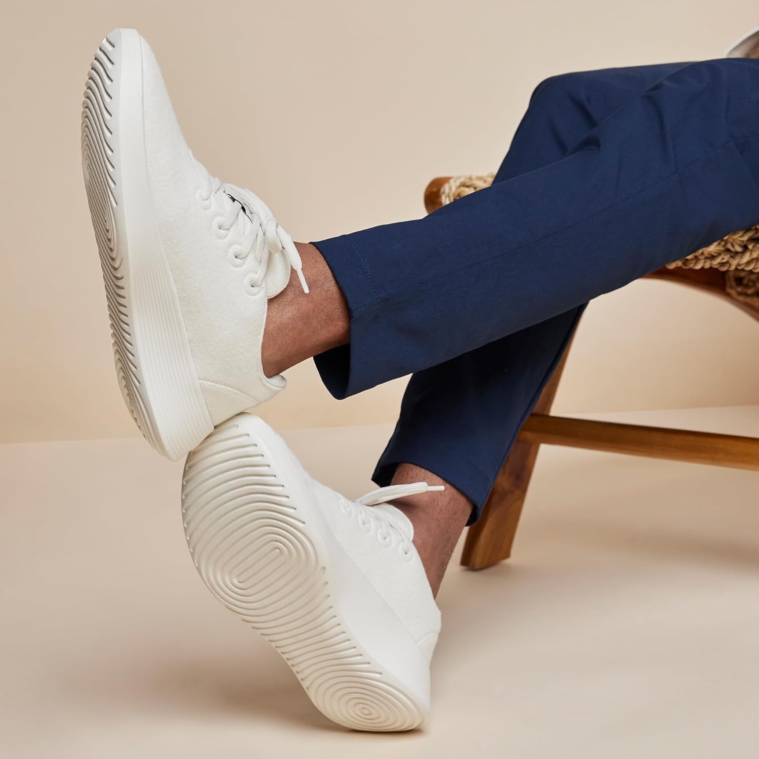 image:imageAllbirds Mens Wool Runner Go Breathable Merino Wool SneakersMedium Grey Blizzard Sole