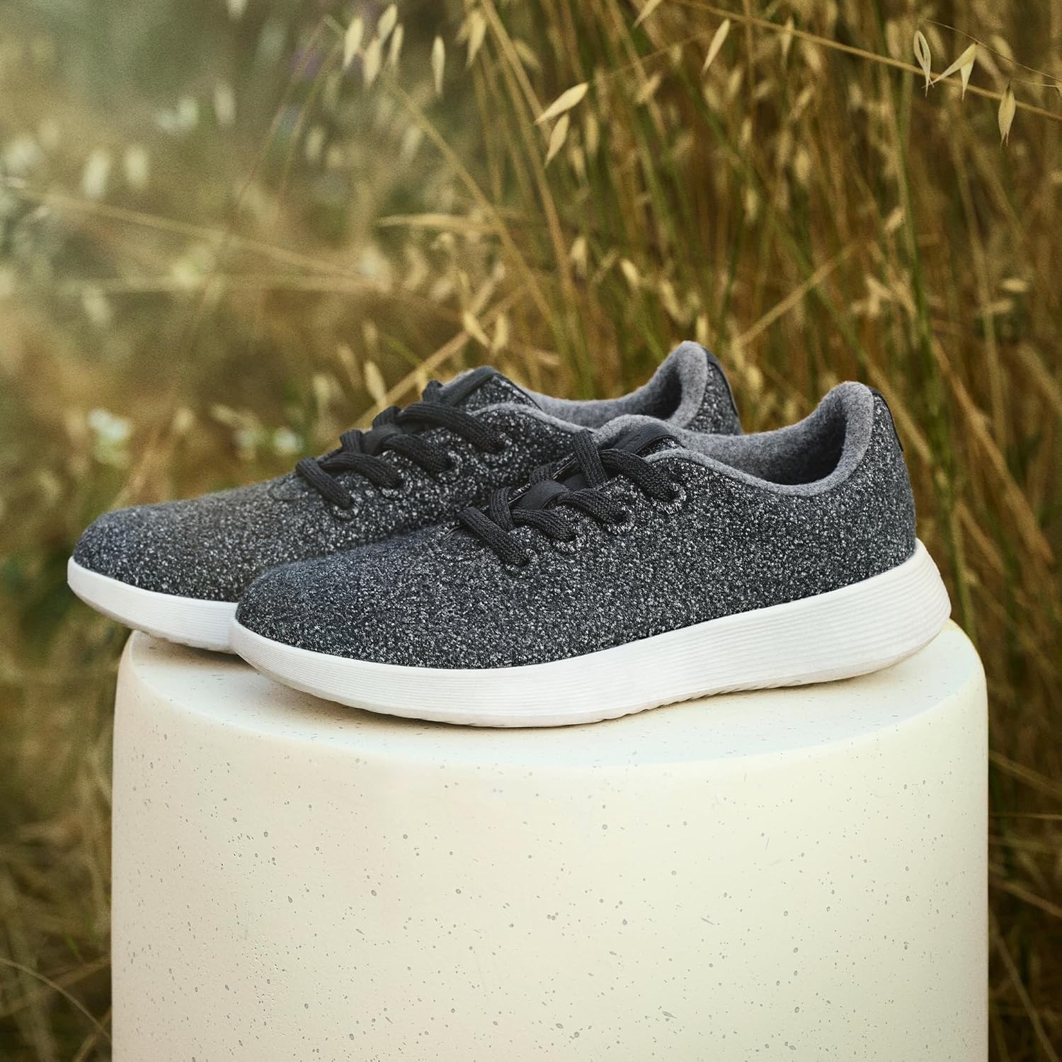 image:imageAllbirds Mens Wool Runner NZ Waterproof Comfortable Everyday Weatherproof SneakersNatural Black Natural Black Sole