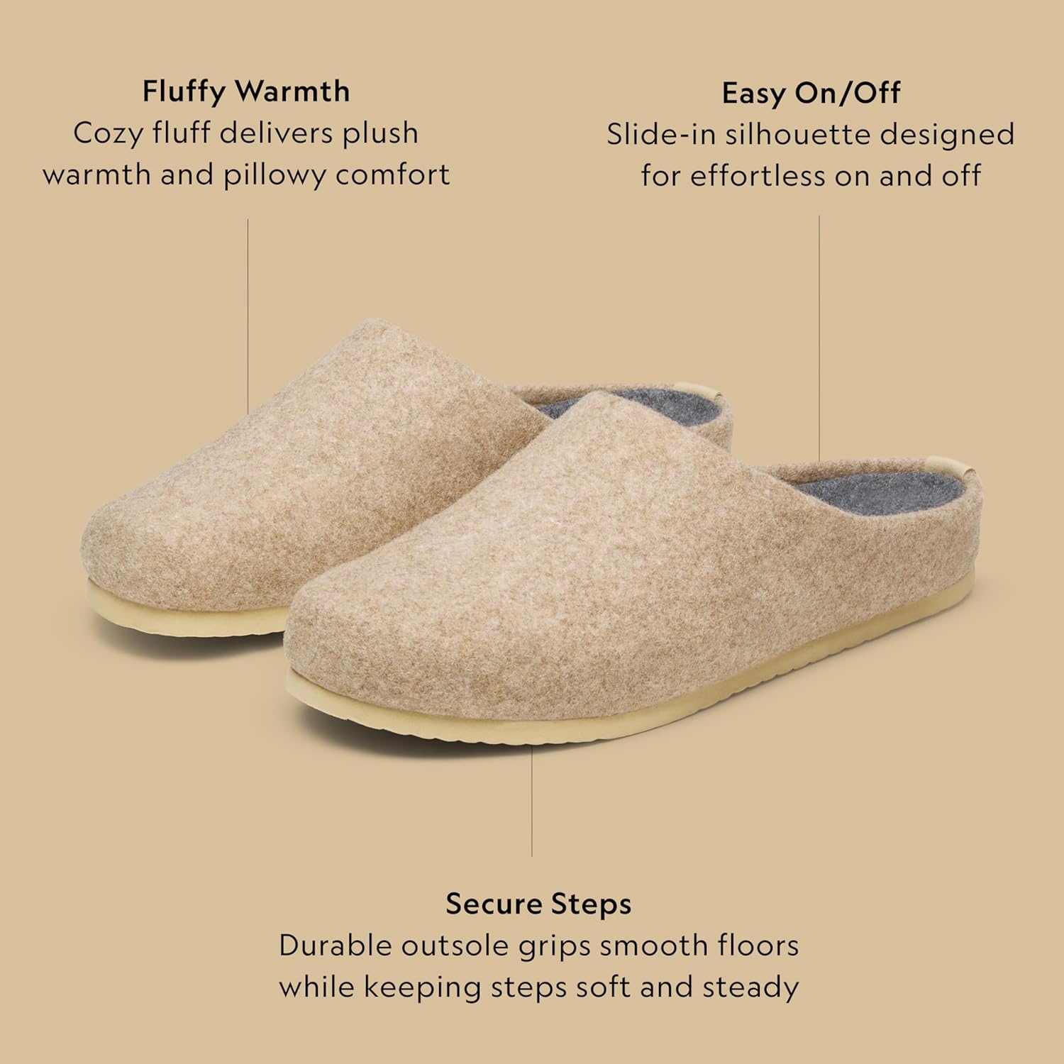 image:imageAllbirds Unisex Wool SlipperLight Tan Light Tan Sole