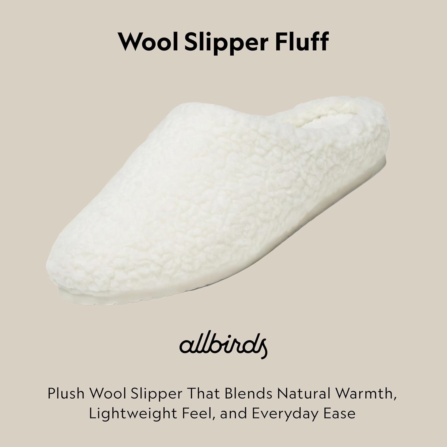 image:imageAllbirds Unisex Wool SlipperNatural White Natural White Sole Fluff