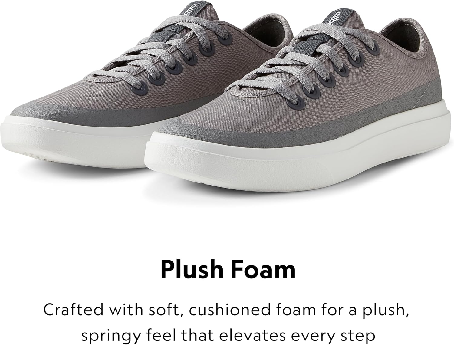 image:imageAllbirds Womens Canvas Piper Everyday Court SneakersMedium Grey Blizzard Sole