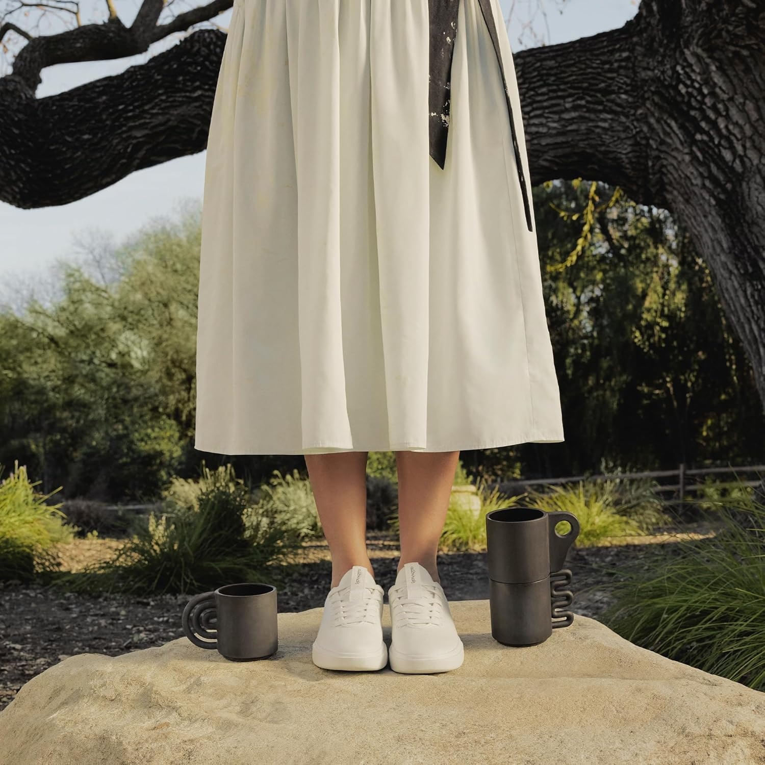 image:imageAllbirds Womens Canvas Piper Everyday Court SneakersMedium Grey Blizzard Sole