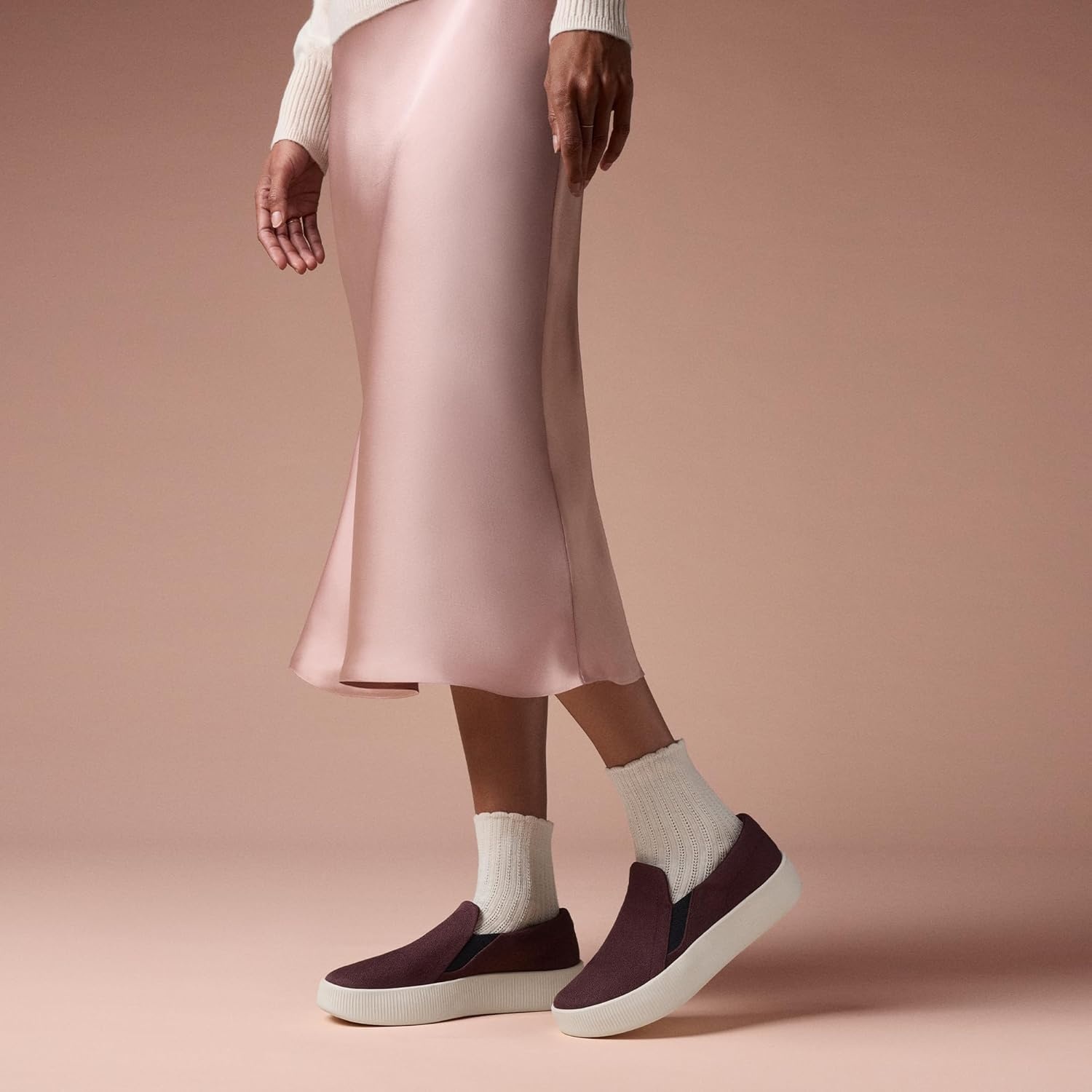 image:imageAllbirds Womens Lounger Lift SlipOn Platform Sneaker Everyday Casual ShoesTaupe Blush Natural White Sole
