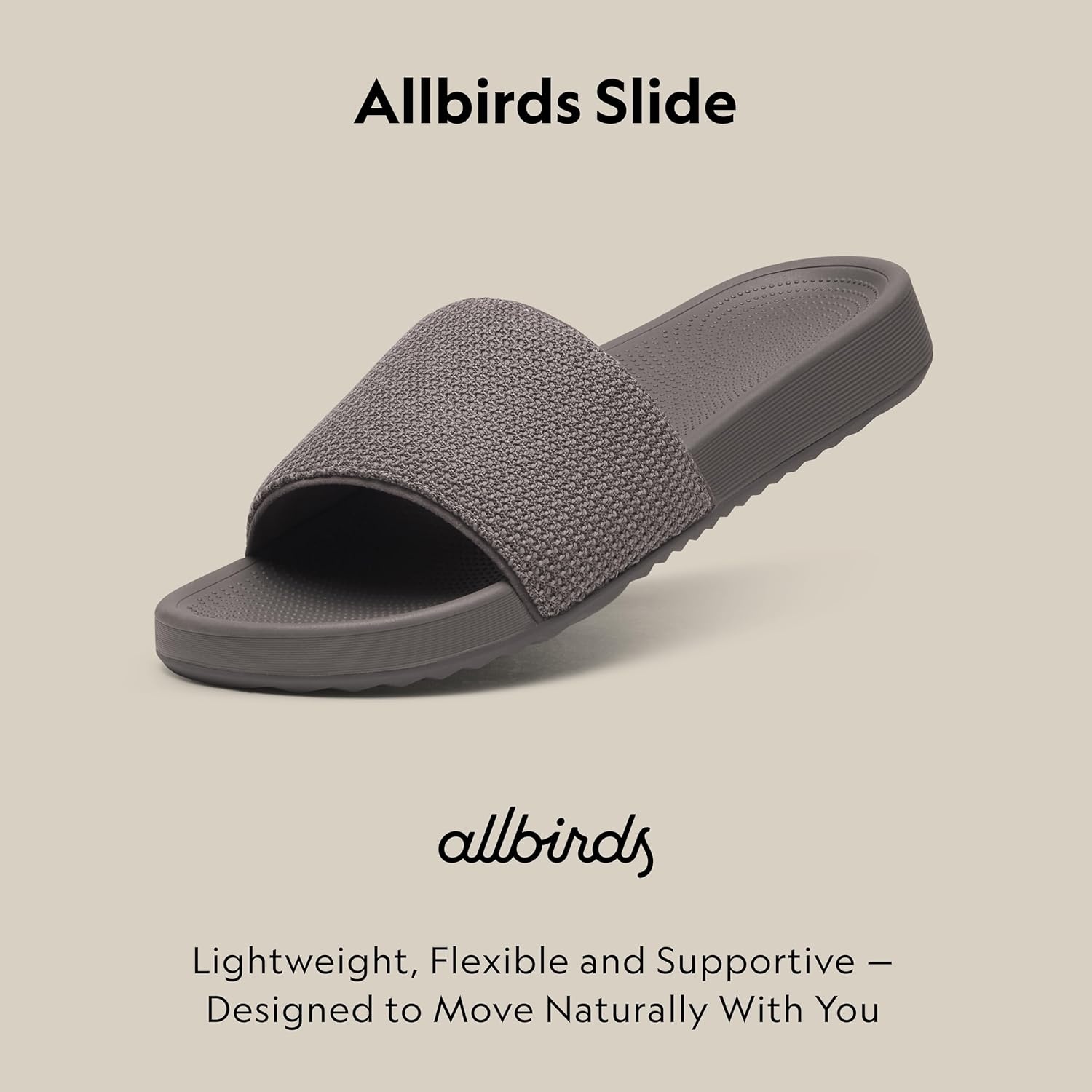 image:imageAllbirds Womens Slide Cushioned Lightweight Sandals for Everyday StyleAnthracite