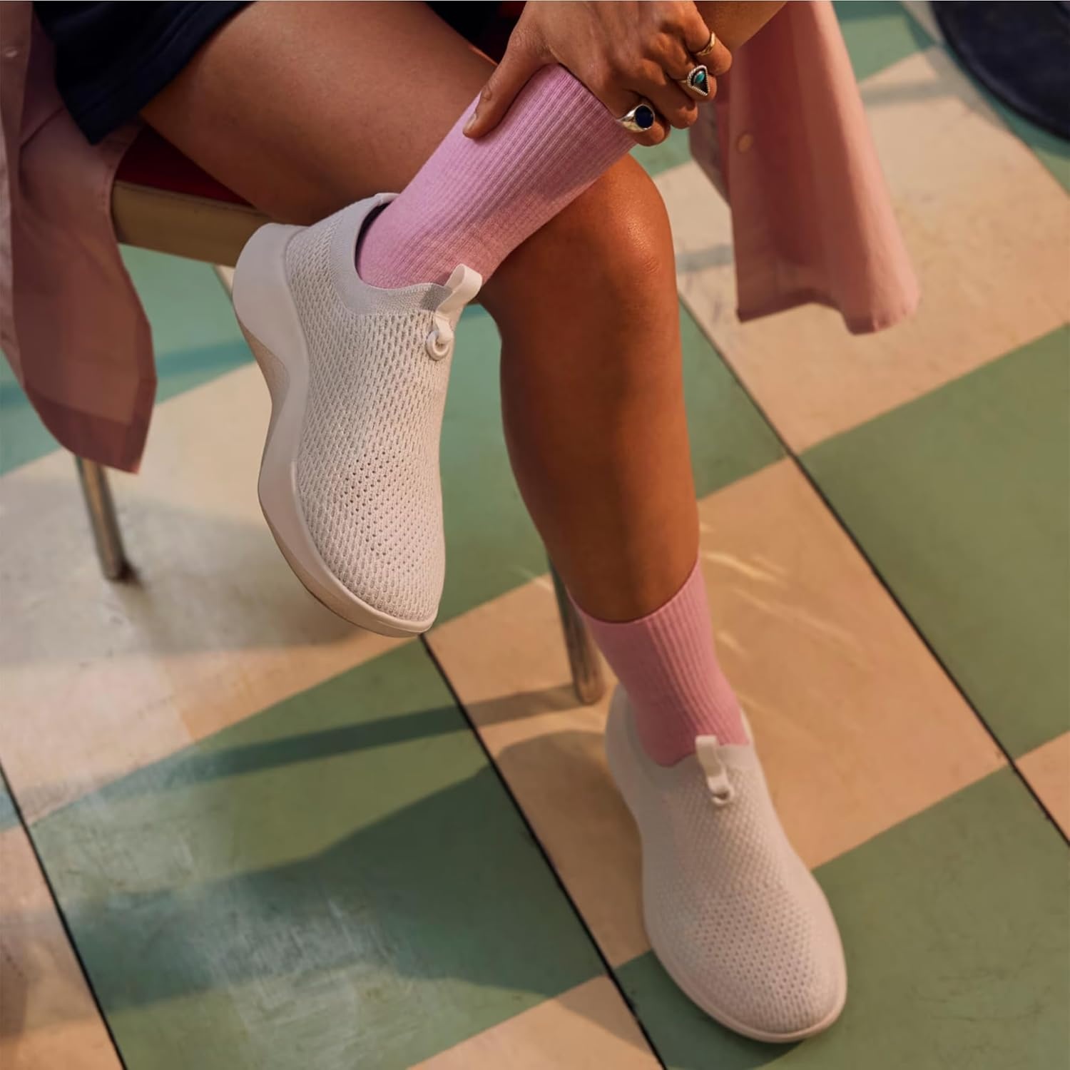 image:imageAllbirds Womens Tree Dasher Relay Laceless Everyday Active SneakersBlizzard Blizzard Sole