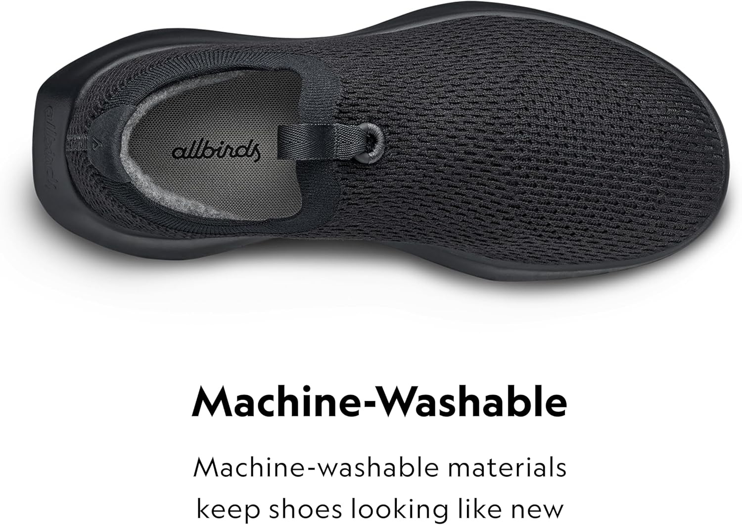 image:imageAllbirds Womens Tree Dasher Relay Laceless Everyday Active SneakersNatural Black Natural Black Sole