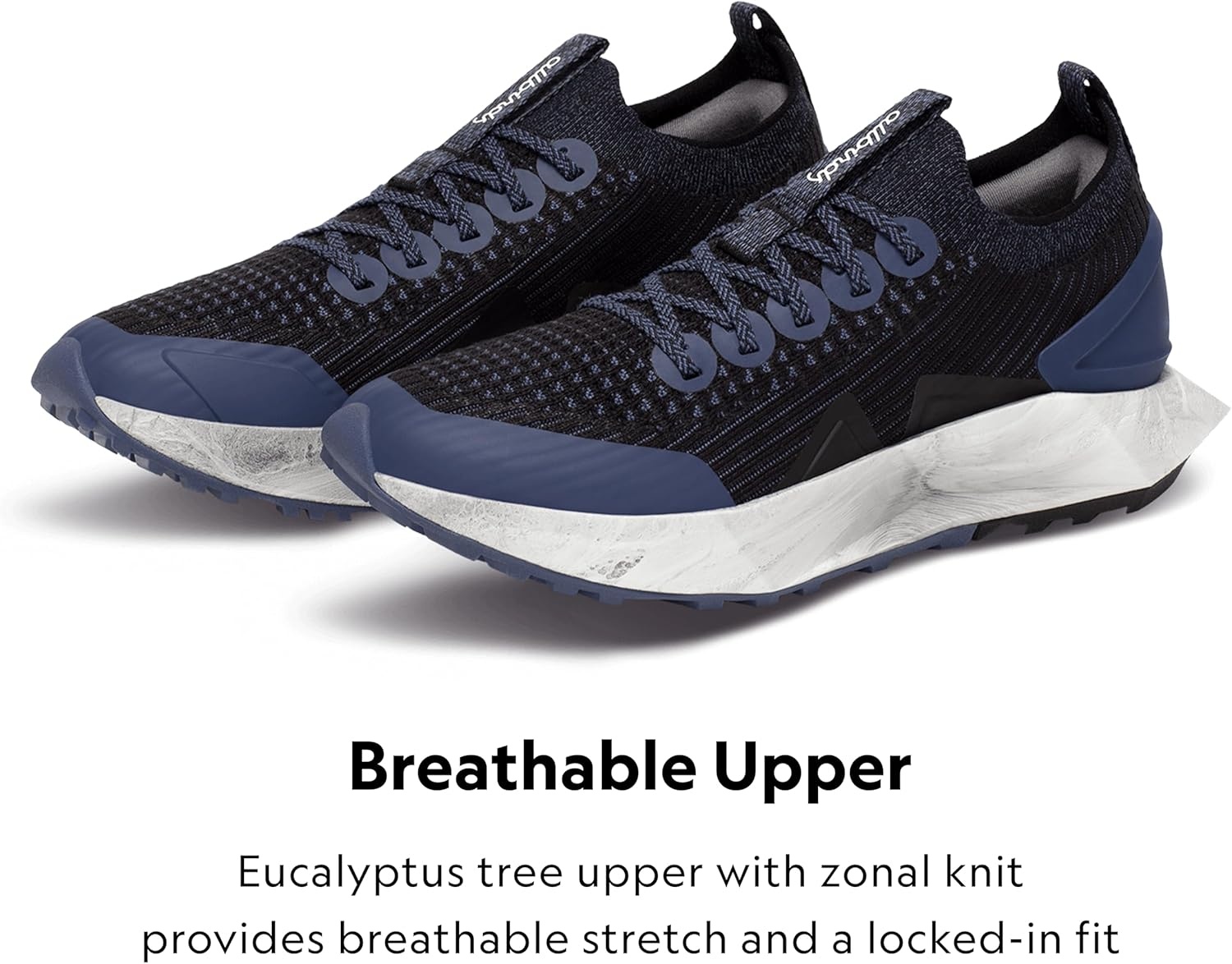 image:imageAllbirds Womens Tree Flyer 2 Active Supportive Running ShoeNatural Black Hazy Indigo Swift Grey Sole