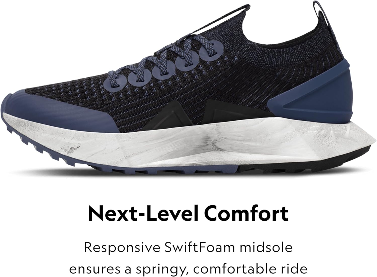 image:imageAllbirds Womens Tree Flyer 2 Active Supportive Running ShoeNatural Black Hazy Indigo Swift Grey Sole