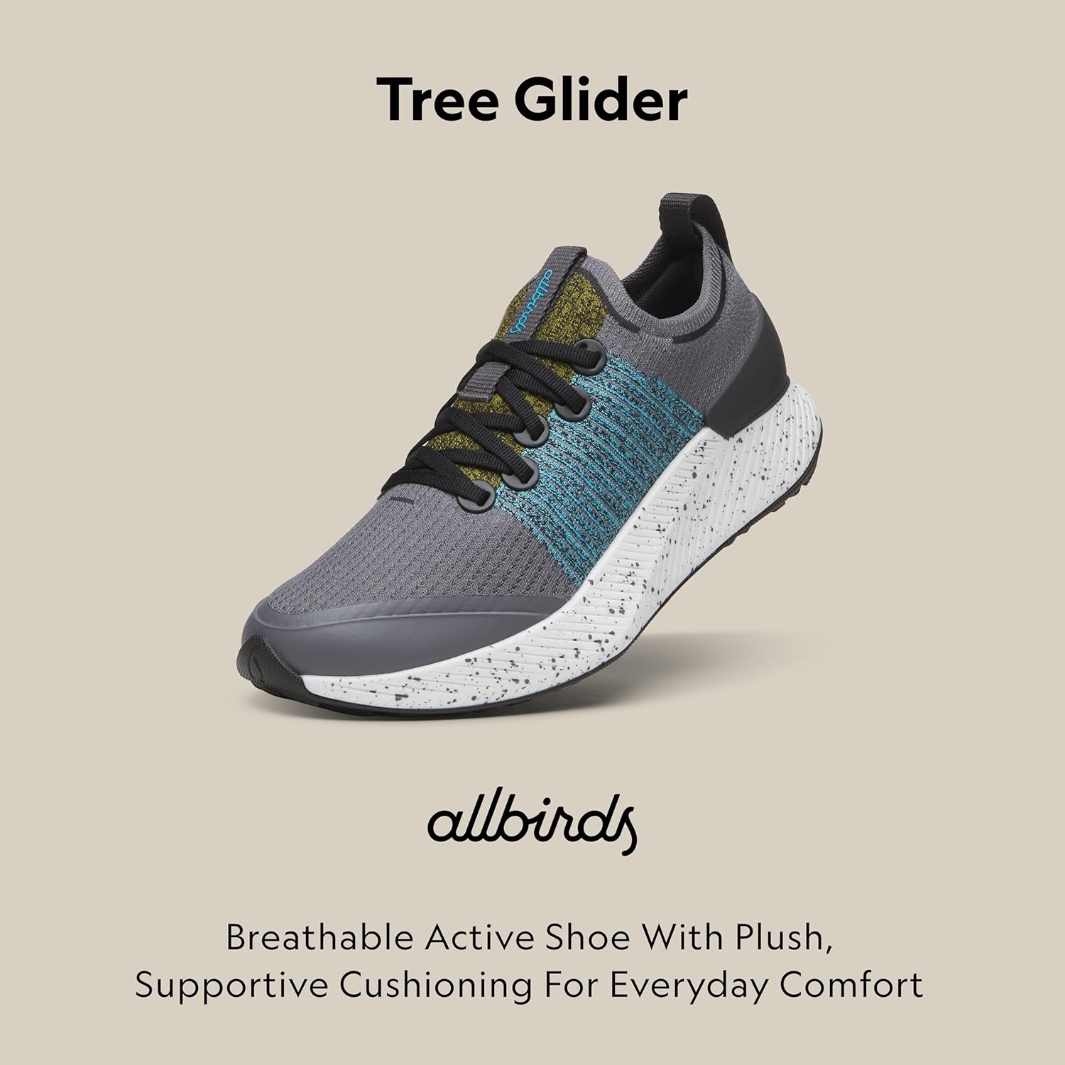 image:imageAllbirds Womens Tree Glider Everyday Active SneakersStormy Grey Multi Blizzard Sole