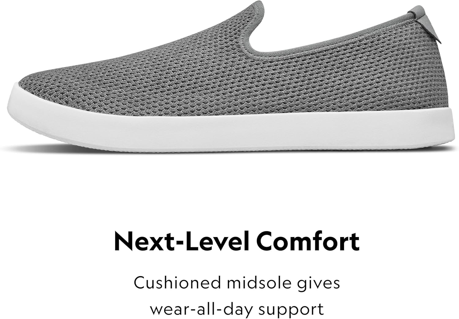 image:imageAllbirds Womens Tree Lounger Everyday SlipOn Sneakers Machine Washable Shoe Made with Natural MaterialsMist White Sole