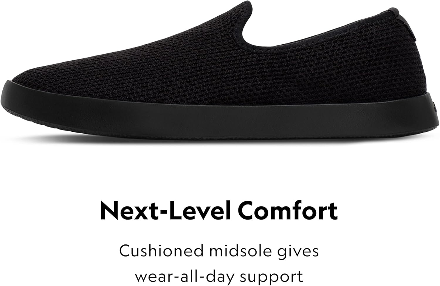 image:imageAllbirds Womens Tree Lounger Everyday SlipOn Sneakers Machine Washable Shoe Made with Natural MaterialsNatural Black Natural Black Sole