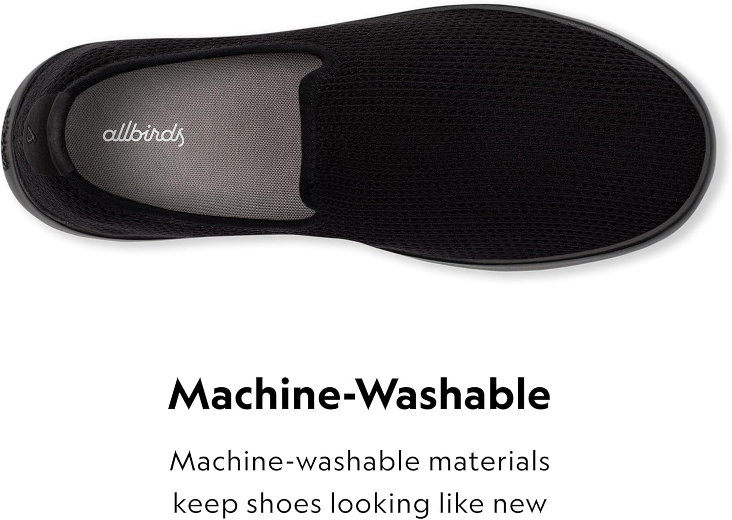 image:imageAllbirds Womens Tree Lounger Everyday SlipOn Sneakers Machine Washable Shoe Made with Natural MaterialsNatural Black Natural Black Sole