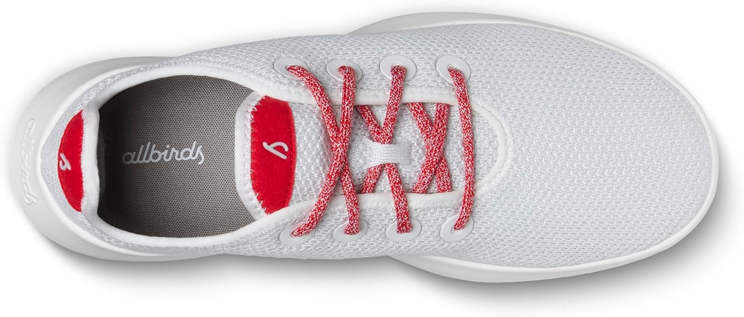 image:imageAllbirds Womens Tree Runner Everyday Sneakers Machine Washable Shoe Made with Natural MaterialsBlizzard Bold Red Blizzard