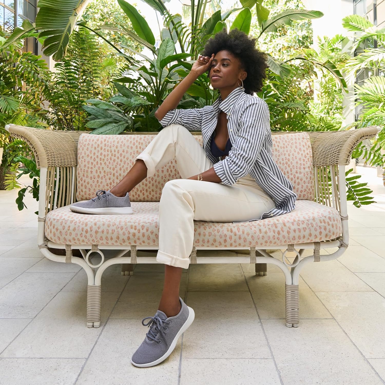 image:imageAllbirds Womens Tree Runner Everyday Sneakers Machine Washable Shoe Made with Natural MaterialsKaikoura White White Sole