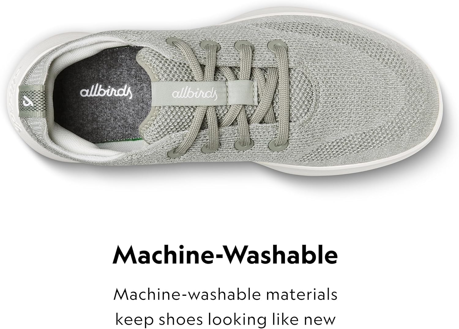 image:imageAllbirds Womens Tree Runner Go Everyday SneakersHazy Pine Natural White Sole