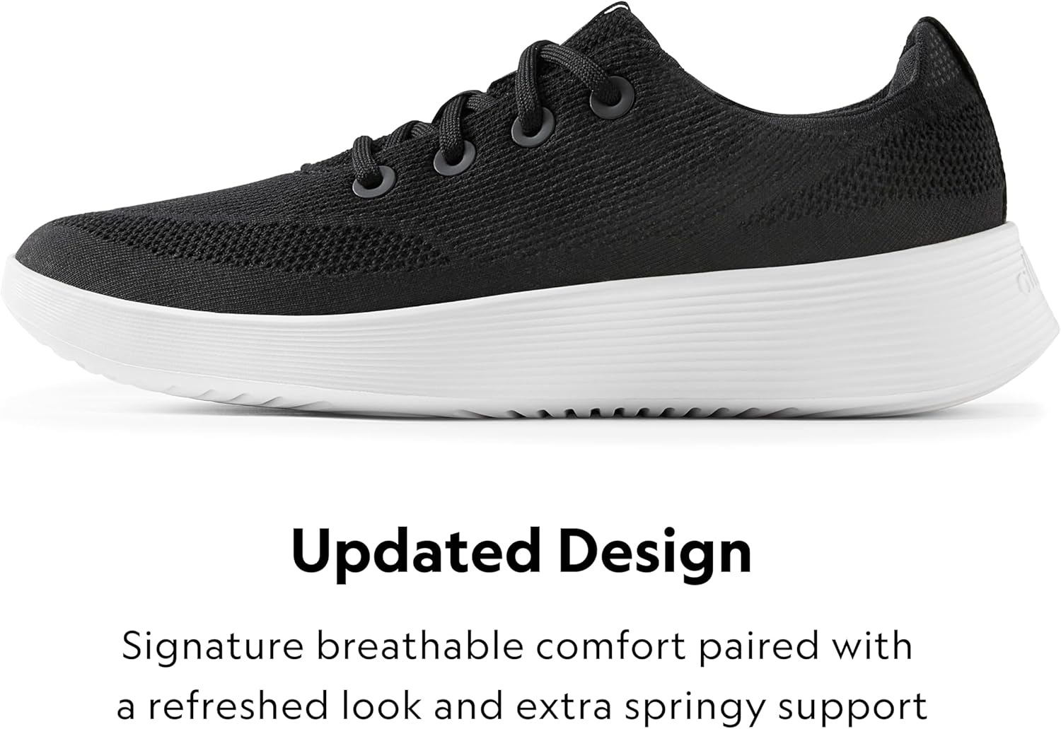 image:imageAllbirds Womens Tree Runner Go Everyday SneakersNatural Black Blizzard Sole