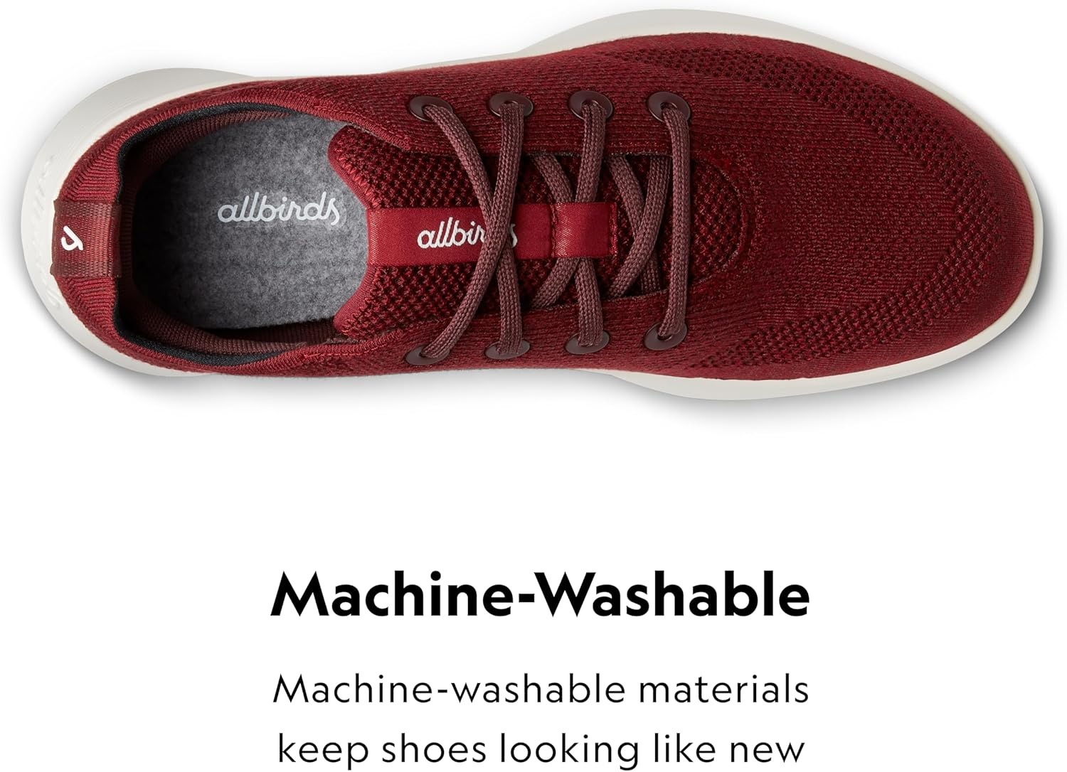 image:imageAllbirds Womens Tree Runner Go Everyday SneakersThunder Red Natural White Sole