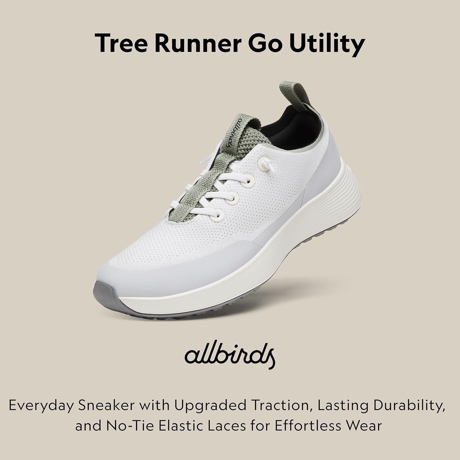 image:imageAllbirds Womens Tree Runner Go Utility Rugged Everyday SneakerBlizzard Hazy Pine Natural White Sole