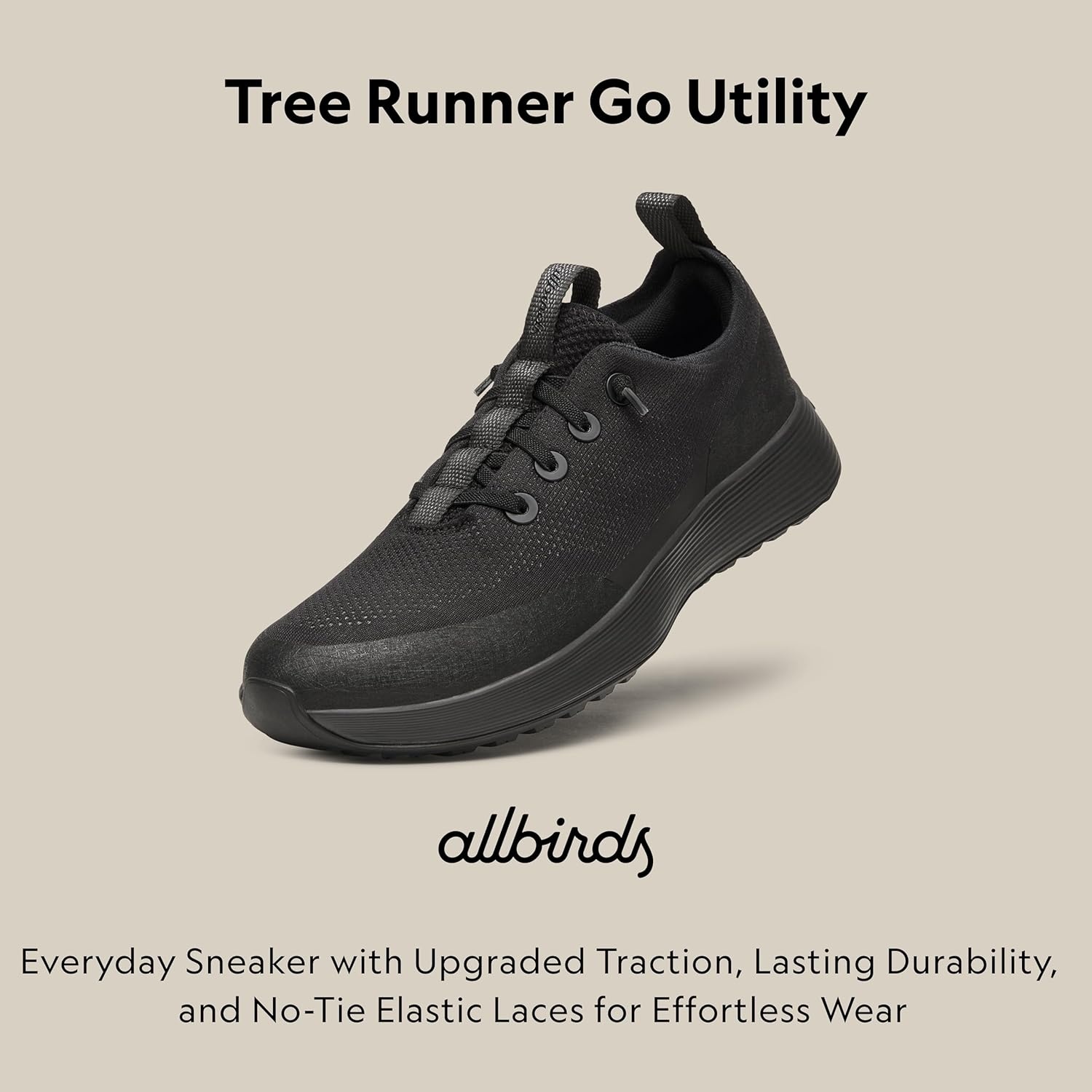 image:imageAllbirds Womens Tree Runner Go Utility Rugged Everyday SneakerNatural Black Natural Black Sole