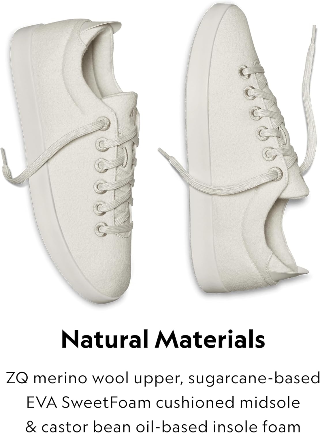 image:imageAllbirds Womens Wool Piper Casual SneakersNatural White White Sole