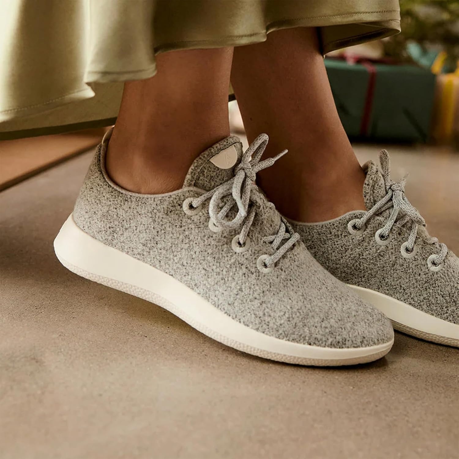 image:imageAllbirds Womens Wool Runner Everyday Sneakers Machine Washable Shoe Made with Natural MaterialsNatural Grey Light Grey Sole