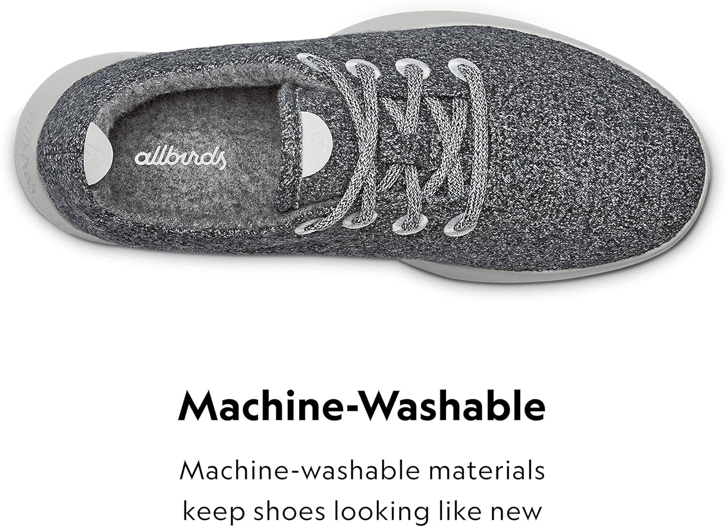 image:imageAllbirds Womens Wool Runner Everyday Sneakers Machine Washable Shoe Made with Natural MaterialsNatural Grey Light Grey Sole