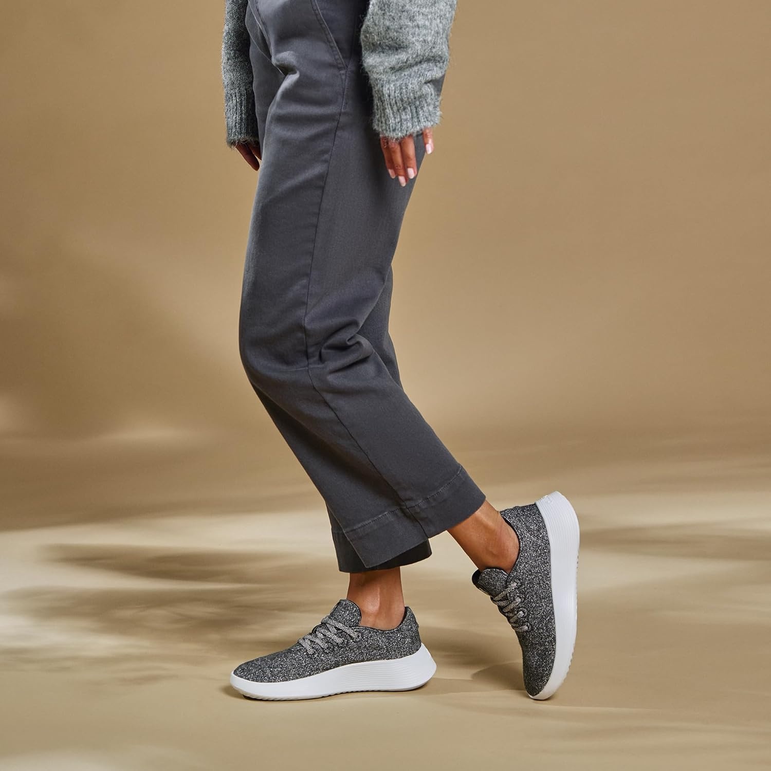 image:imageAllbirds Womens Wool Runner Go Breathable Merino Wool SneakersDeep Navy Blizzard Sole