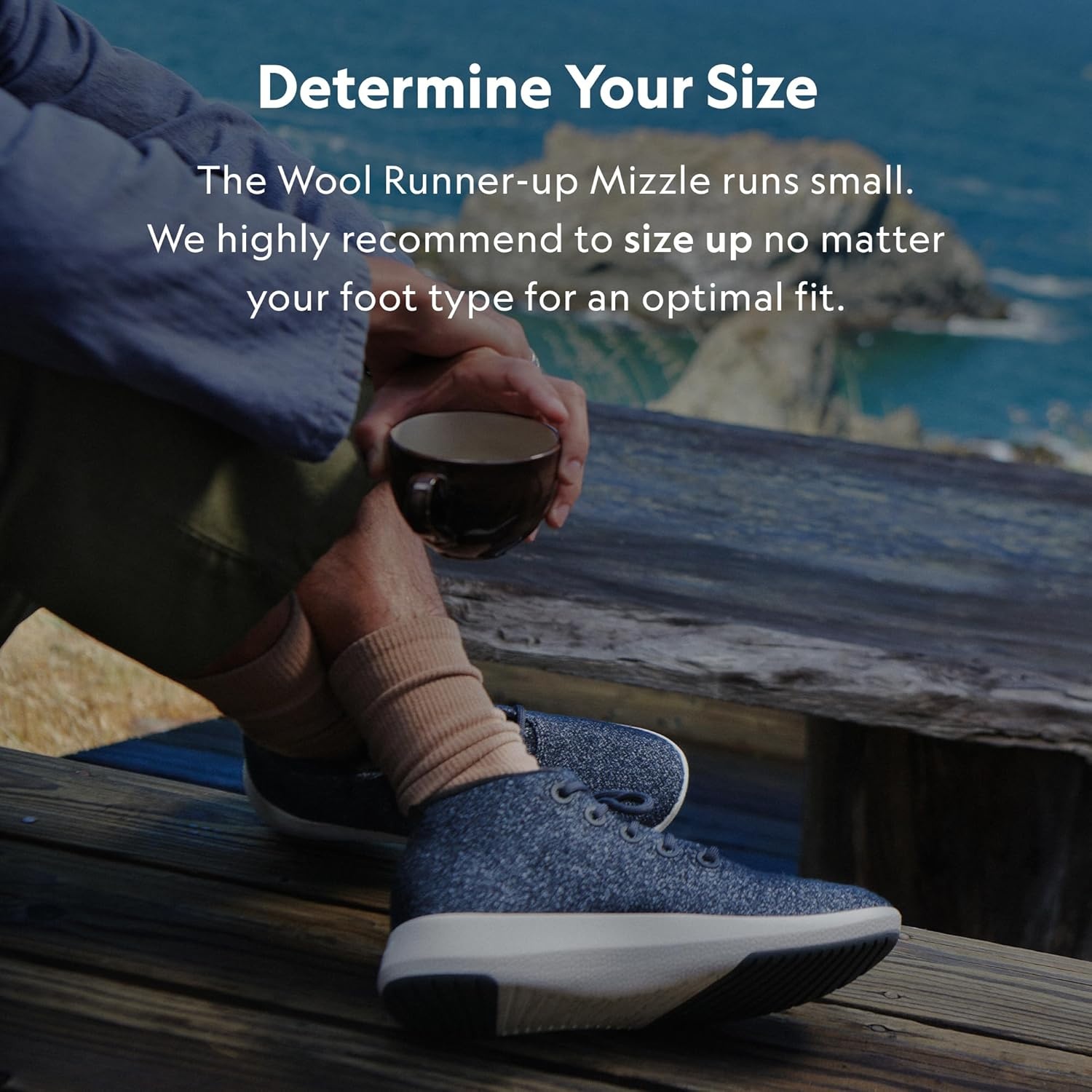 image:imageAllbirds Womens Wool Runnerup Mizzle WaterRepellent HighTop Wool SneakersNatural Black Natural White Sole