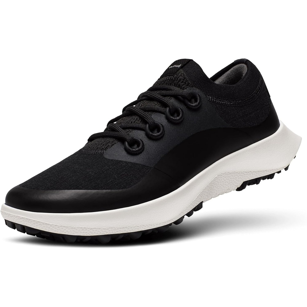 image:imageAllbirds Mens Golf Dasher Lightweight Golf Sneaker ShoesNatural Black Dark Grey Blizzard Sole