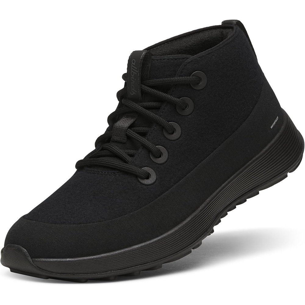 image:imageAllbirds Mens Wool Runner NZ Mid Waterproof Comfortable MidCut Sneaker with TractionNatural Black Natural Black Sole