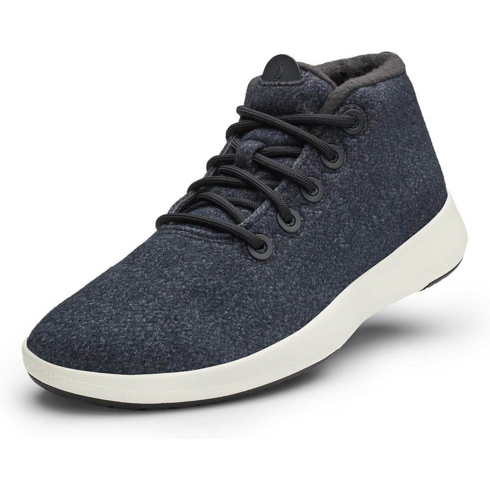 image:imageAllbirds Mens Wool Runnerup Mizzle WaterRepellent HighTop Wool SneakersNatural Black Natural White Sole