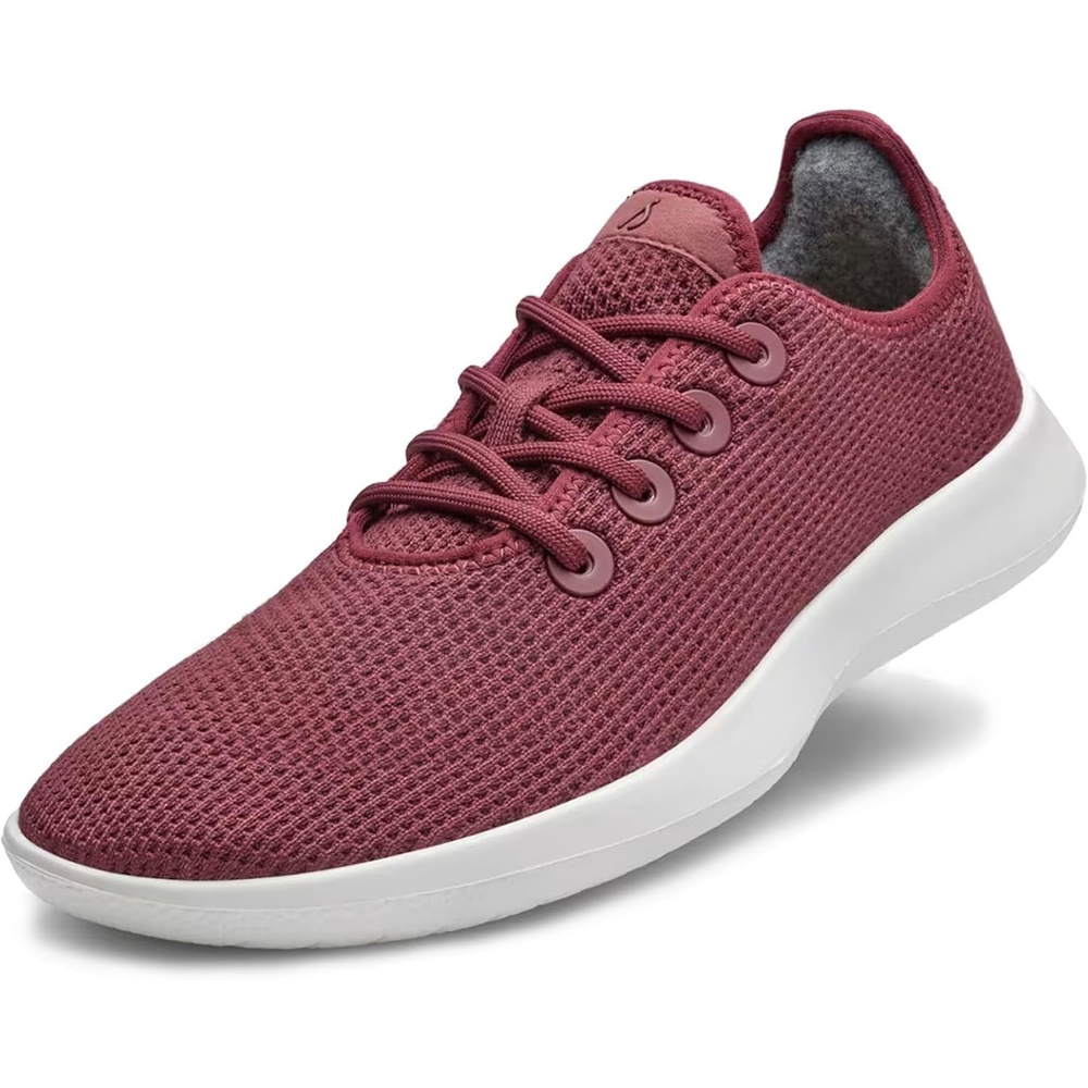 image:imageAllbirds Womens Tree Runner Everyday Sneakers Machine Washable Shoe Made with Natural MaterialsBotanic Red Blizzard Sole